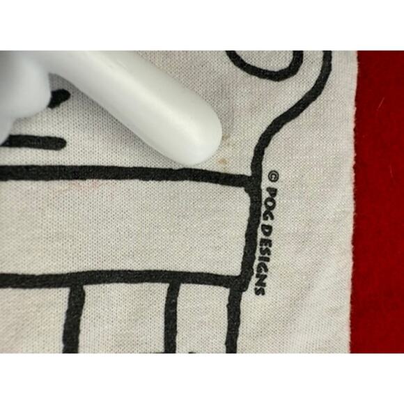 "POG" MADE IN USA Vtg Y2k Cat Art Dress SZ M Whimsical Lagenlook Signed PLZ READ - Picture 7 of 13